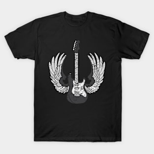 Vintage distressed Guitar Rock and Roll Music Player T-Shirt